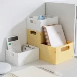 Folding Storage Boxes Basket Household Clutter Box Home Desktop Organizer Foldable Multi-functional Plastic Box Makeup Organizer - Image 3