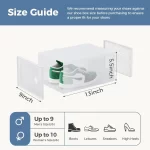Stackable Shoe Storage Boxes, 15-Pack Plastic Shoe Organizers with Lids, Large Shoe Rack & Holder for Closet, Under Bed, Entrywa - Image 6