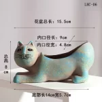 Room Accessories Ceramic Flower Pot Cute Cat Succulent Plant Pots Vase Simulation Animal Cartoon Pots Planters for Indoor Plants - Image 7
