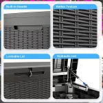 Gallon Outdoor Deck Box, Lockable Waterproof Outdoor Storage Boxes For Garden Tools,Indoor Cushions,Accessories Outside Storage - Image 3