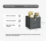 Felt Foldable Wardrobe Storage Square Storage Bin With Dual Handles Felt Storage Basket For Clothes Toy Large Capacity Organizer - Image 6