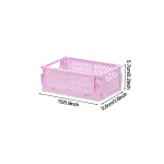 Folding Storage Boxes Basket Household Clutter Box Home Desktop Organizer Foldable Multi-functional Plastic Box Makeup Organizer - Image 7