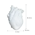 New Transparent Heart Resin Vase Anatomical Heart Flower Vase Ornament Craft Planter Pot For Office Living Room Bedroom Desktop - Image 19