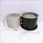 Large Terrazzo Garden Planters Silicone Mold Round Concrete Molds for Flower Pot 15cm Candle Cup Resin Vessel Gypsum Mold - Image 4