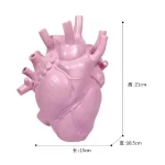 New Transparent Heart Resin Vase Anatomical Heart Flower Vase Ornament Craft Planter Pot For Office Living Room Bedroom Desktop - Image 16
