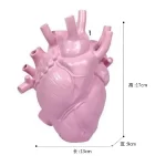 New Transparent Heart Resin Vase Anatomical Heart Flower Vase Ornament Craft Planter Pot For Office Living Room Bedroom Desktop - Image 15