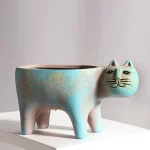 Room Accessories Ceramic Flower Pot Cute Cat Succulent Plant Pots Vase Simulation Animal Cartoon Pots Planters for Indoor Plants - Image 4