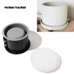 Large Terrazzo Garden Planters Silicone Mold Round Concrete Molds for Flower Pot 15cm Candle Cup Resin Vessel Gypsum Mold - Image 13