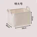 Home storage basket, fabric toy, clothing storage box, canvas frame, Japanese style foldable dirty clothes basket for home use - Image 8