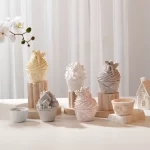 Plaster Planter Pot Silicone Mold Candle Holder Mold With Lid Concrete Candle Jar Vessel Container Mold DIY Home Decoration