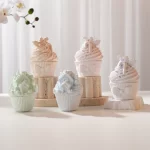 Plaster Planter Pot Silicone Mold Candle Holder Mold With Lid Concrete Candle Jar Vessel Container Mold DIY Home Decoration - Image 2