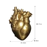 New Transparent Heart Resin Vase Anatomical Heart Flower Vase Ornament Craft Planter Pot For Office Living Room Bedroom Desktop - Image 27