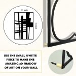 Black Abstract Minimalist Metal Wall Art, 4-Piece Set - Image 5
