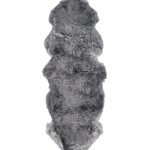 24inches x 72inches x 2inches Gray Double Sheepskin - Area Rug