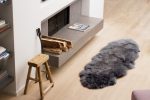 24inches x 72inches x 2inches Gray Double Sheepskin - Area Rug - Image 3