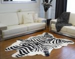 63inches x 90inches Zebra Black And White Print Area Rug - Image 3
