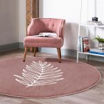 Round Velvet Rug, Non-Slip, Boho Print (Multiple Sizes)