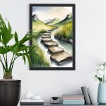 Giclee Poster Art Print - Stepping Stones Nature - Image 4