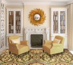 63" X 91" Gold Polypropylene Rug - Image 4