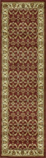 94" X 118" Red or  Ivory  Polypropylene Rug