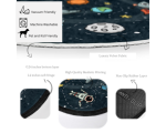 Round Velvet Rug, Non-Slip, Galaxy/Space Print (Multiple Sizes) - Image 5