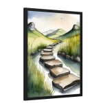 Giclee Poster Art Print - Stepping Stones Nature