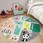 Cute Panda City Baby Room Rug | Homeezone - Image 2