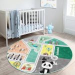 Cute Panda City Baby Room Rug | Homeezone - Image 3