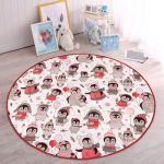 Cute Penguin Pattern Kids Room Washable Round Rug | Homeezone - Image 5