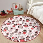 Cute Penguin Pattern Kids Room Washable Round Rug | Homeezone - Image 6