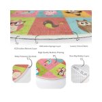 Cute Owls Pattern Kids Room Decorative Washable Round Rug | Homeezone - Image 3