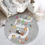Cute Animals Printed Nursery Room Rug | Homeezone - Image 3