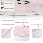 Cute Panda with Balloons Pink Girls' Room Rug | Homeezone - Image 2