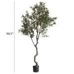 Large Artificial Olive Tree 94" Tall In Pot - Image 3