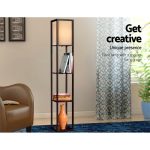 Artiss 3-Tier Shelf Storage Floor Lamp, LED - Image 2