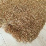 Fancy Collection Gold Shag Area Rug