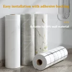 40-Piece Waterproof Marble Tile Wall Panels, Self-Adhesive - Image 3