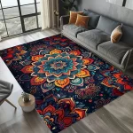 Bohemian Mandala 3D Print Rug, Anti-Slip