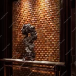 3D Triangle Solid Wood Mosaic Tile Acoustic Diffuser Panel - Image 4