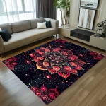 Bohemian Mandala 3D Print Rug, Anti-Slip - Image 3