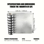300cm X 40cm Self-adhesive Mirror & Metallic Grille Wall Panel Roll - Image 4
