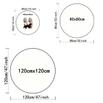 Round Pink Floral Shabby Chic Rug, Non-Slip - Image 5