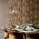 3D Mosaic Black Walnut Solid Wood Acoustic Diffuser Panel - Image 3