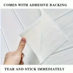 10pcs Wood Grain Wallpaper Panels Peel and Stick Self-Adhesive Foam Panel - Image 5