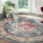 Vintage Round Persian-Style Rug