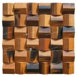 3D Triangle Solid Wood Mosaic Tile Acoustic Diffuser Panel - Image 10