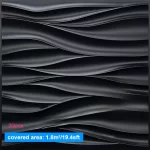 30x30cm Paintable Wallpaper 3D Wave Wall Panels - Image 9
