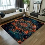 Bohemian Mandala 3D Print Rug, Anti-Slip - Image 2