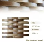 3D Mosaic Black Walnut Solid Wood Acoustic Diffuser Panel - Image 7