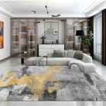 Modern Geometric Wilton Rug, Nordic Style, Washable - Image 3